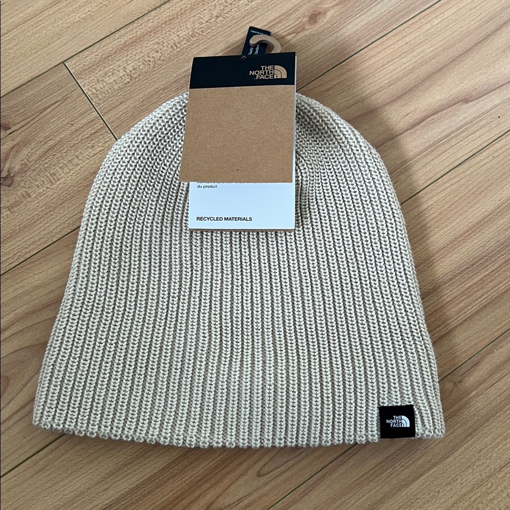 The North Face Beige Knit Beanie